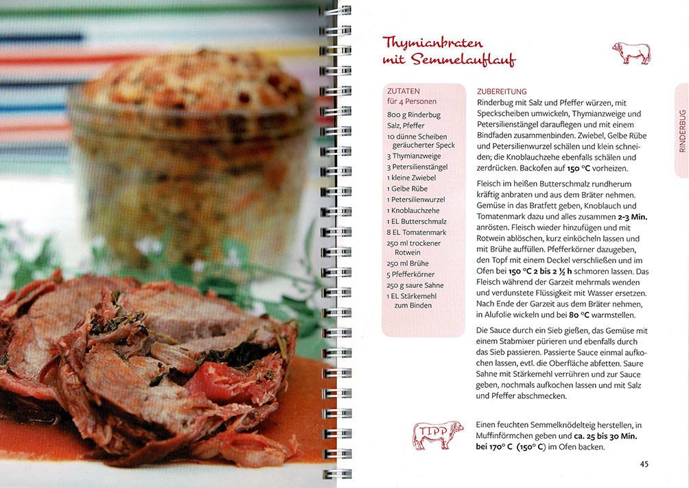 Tymianbraten mit Semmelauflauf